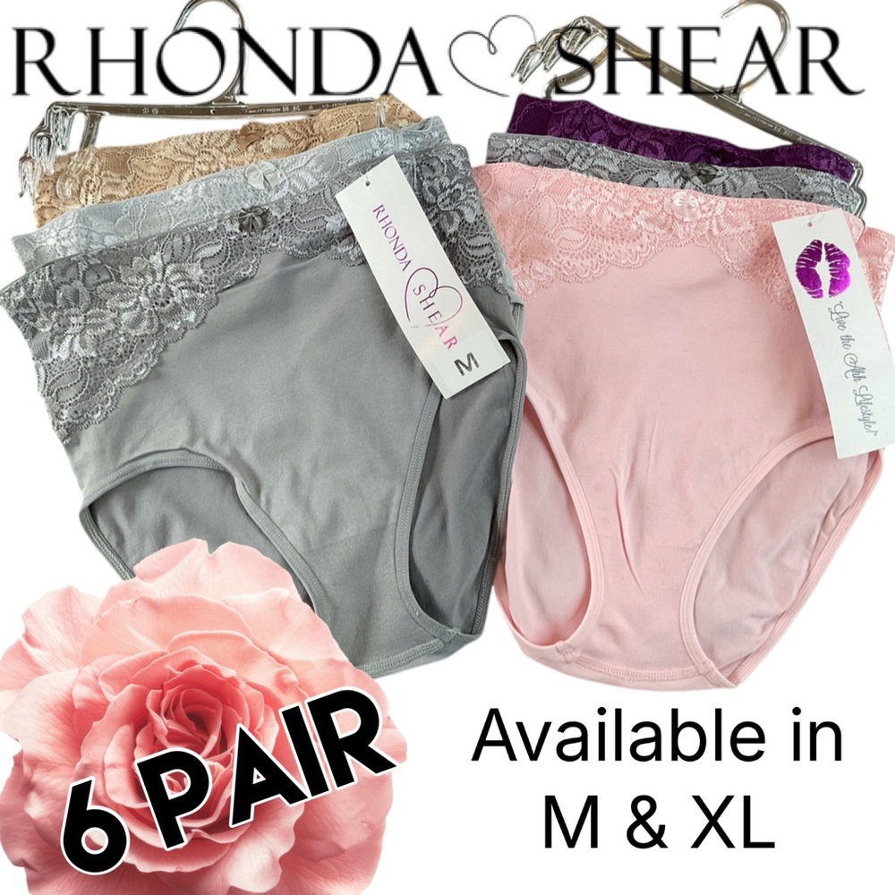 🌸6 Pair Rhonda Shear Briefs XL